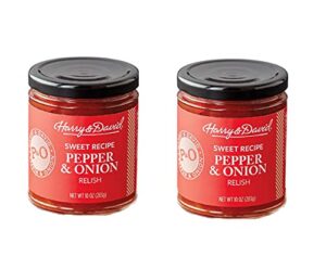 al amin foods harry and david sweet recipe pepper and onion relish 2 glass jars net wt 10 oz (283g) red