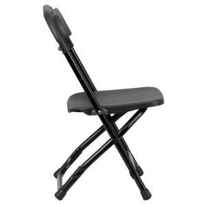 Flash Furniture 2 Pack Kids Black Plastic Folding Chair