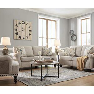 Signature Design by Ashley Alessio Modern Transitional Loveseat with Pillows, Beige