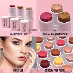 KIMUSE Multi Stick Trio Face Makeup, Cream Blush Stick for Cheeks & Lips, Contour Stick & Highlighter Makeup Sticks for All Skin…