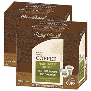 harry & david northwest blend single-serve coffee cups 18 count (two-pack)