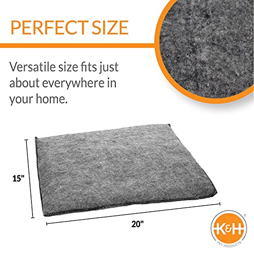 K&H Pet Products Amazin’ Kitty Pad Unheated Gray 15 X 20 Inches - 2 pack