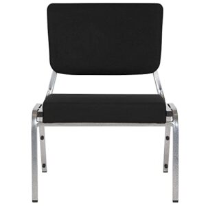 Flash Furniture HERCULES Series 1000 lb. Rated Black Antimicrobial Fabric Bariatric Medical Reception Chair with 3/4 Panel Back