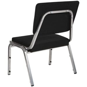 Flash Furniture HERCULES Series 1000 lb. Rated Black Antimicrobial Fabric Bariatric Medical Reception Chair with 3/4 Panel Back