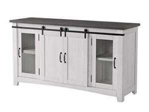 martin svensson home hampton tv stand, white stain with grey stain top