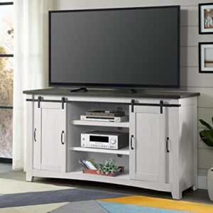 Martin Svensson Home Hampton TV Stand, White Stain with Grey Stain Top