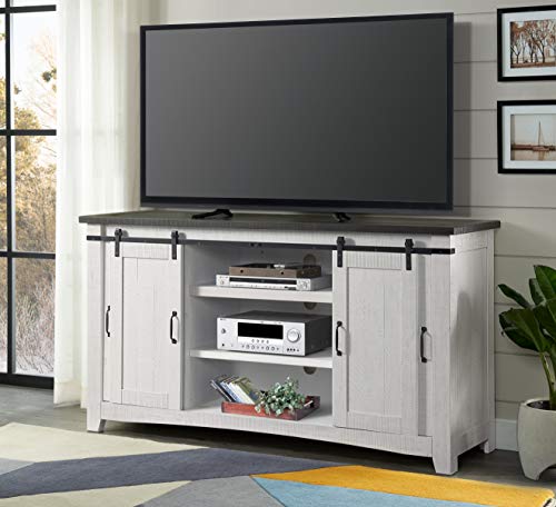 Martin Svensson Home Hampton TV Stand, White Stain with Grey Stain Top