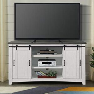 Martin Svensson Home Hampton TV Stand, White Stain with Grey Stain Top