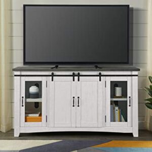 Martin Svensson Home Hampton TV Stand, White Stain with Grey Stain Top