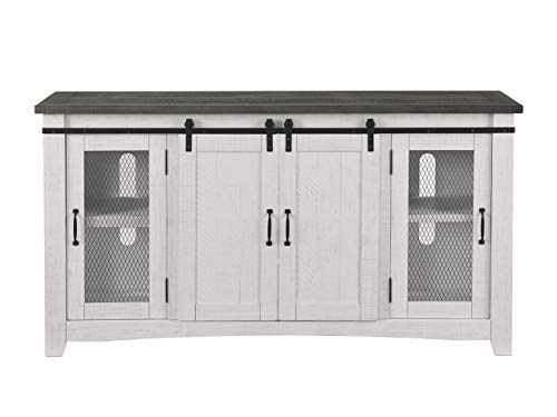 Martin Svensson Home Hampton TV Stand, White Stain with Grey Stain Top