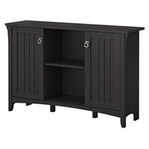 bush furniture salinas accent storage cabinet with doors in vintage black