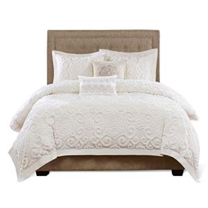 Harbor House Cotton Comforter Set - Trendy Tufted Textured Design, All Season Down Alternative Cozy Bedding with Matching Shams, Suzanna Ivory King/Cal King(110"x96") 3 Piece