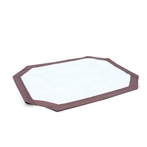k&h pet products self-warming pet cot cover replacement (cot sold separately) – chocolate/fleece, large 30 x 42 inches