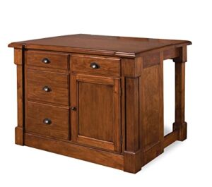 aspen rustic cherry kitchen island by home styles