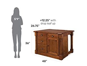 Aspen Rustic Cherry Kitchen Island by Home Styles