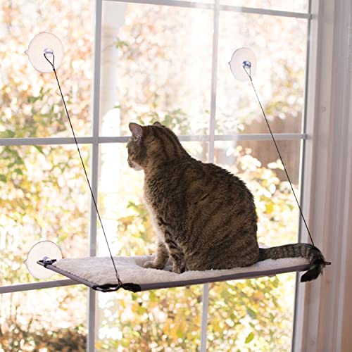 K&H PET PRODUCTS Window Lounger Cat Perch Natural 12 X 23 Inches