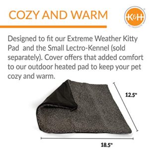 K&H Pet Products Extreme Weather Kitty Pad or Small Lectro-Kennel Deluxe Cover Gray 12.5 X 18.5 Inches