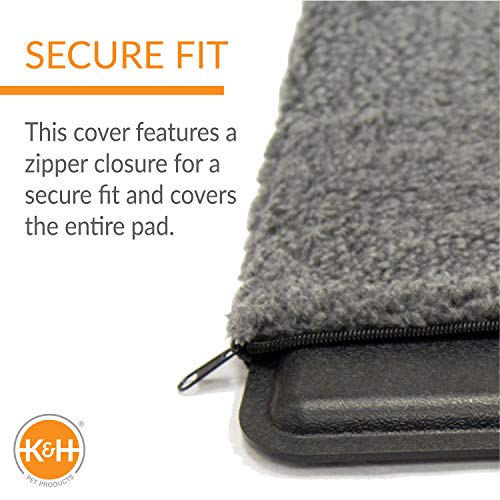 K&H Pet Products Extreme Weather Kitty Pad or Small Lectro-Kennel Deluxe Cover Gray 12.5 X 18.5 Inches