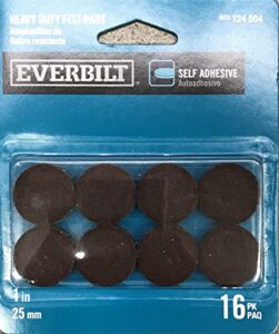 brown heavy-duty self-adhesive 1 in. felt pads (16-pack)