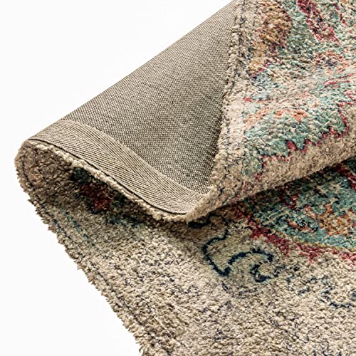 Flash Furniture Katherine Vintage Distressed Medallion Area Rug - 8' x 10' - Gray Multi - Polyester