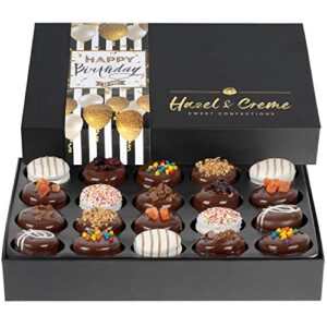 birthday gift basket – happy birthday cookies – chocolate covered cookies – chocolate gift box – gourmet food gifts (extra large box)