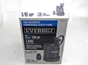 everbilt 1/6 hp submersible utility pump