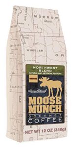 moose munch gourmet ground coffee by harry & david, 12 oz bag (northwest blend)