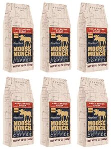 moose munch gourmet ground coffee by harry & david, 6/12 oz bags (maple brown sugar)