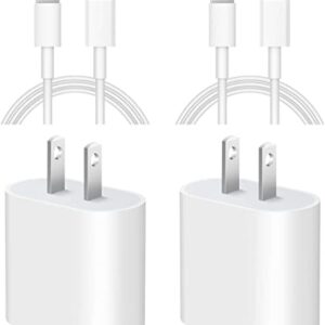 【Apple MFi Certified】 iPhone Fast Charger USB C Wall Charger 20W PD Adapter with 6FT Charging Cable Compatible iPhone 14/14 Pro/14 Pro Max/14 Plus/13 12 11 Pro Max/Pro/Mini/Xs Max/XR/X, iPad and More