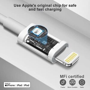 【Apple MFi Certified】 iPhone Fast Charger USB C Wall Charger 20W PD Adapter with 6FT Charging Cable Compatible iPhone 14/14 Pro/14 Pro Max/14 Plus/13 12 11 Pro Max/Pro/Mini/Xs Max/XR/X, iPad and More