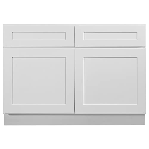 Design House Brookings 48-Inch Base Cabinet, White Shaker