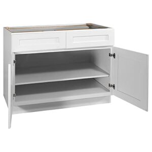 Design House Brookings 48-Inch Base Cabinet, White Shaker