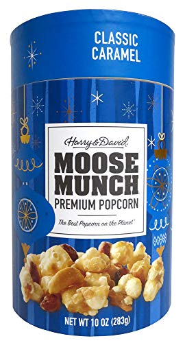 Harry & David Classic Caramel Moose Munch Premium Popcorn Holiday Canister