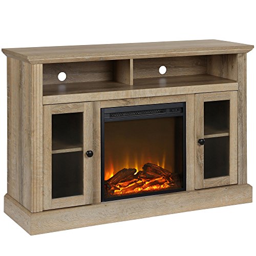 Ameriwood Home Chicago Electric Fireplace TV Console for TVs up to a 50", Natural