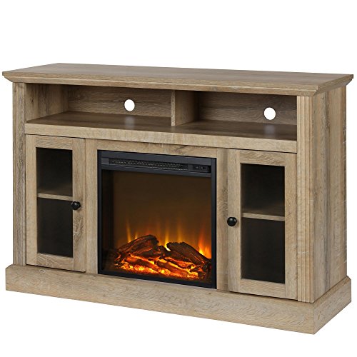 Ameriwood Home Chicago Electric Fireplace TV Console for TVs up to a 50", Natural