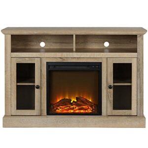 Ameriwood Home Chicago Electric Fireplace TV Console for TVs up to a 50", Natural