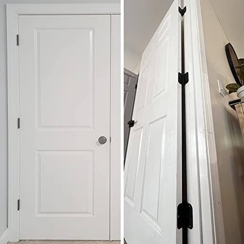 30 Pack Rounded Matte Black Door Hinges 3.5 Inch 5/8" Radius Interior 3 1/2 Inch Door Hinges Flat Iron Bifold Residential Standard Bedroom Indoor Door Hinges for Doors 3 ½"x 3 ½" Hardware Controls