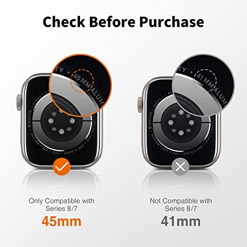 LK 6 Pack for Apple Watch Screen Protector 45mm Series 8 7 [New Version] Anti-Scratch, Self-Healing Soft TPU Film for Apple Watch 45mm Series 8, Bubble Free, HD Transparent, Touch Sensitive