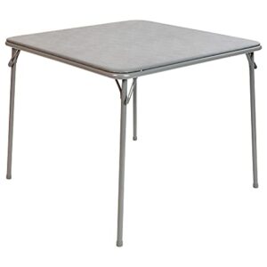 Flash Furniture Folding Card Table - Gray Foldable Card Table Square - Portable Table with Collapsible Legs