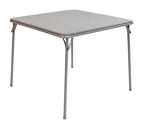 Flash Furniture Folding Card Table - Gray Foldable Card Table Square - Portable Table with Collapsible Legs