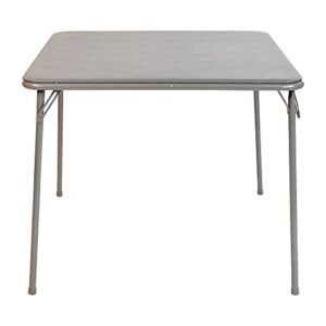 Flash Furniture Folding Card Table - Gray Foldable Card Table Square - Portable Table with Collapsible Legs