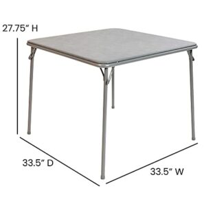 Flash Furniture Folding Card Table - Gray Foldable Card Table Square - Portable Table with Collapsible Legs