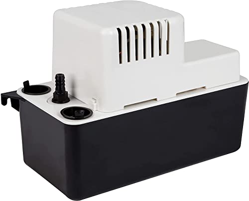 Little Giant VCMA-20ULST 115 Volt, 80 GPH, 1/30 HP Automatic Condensate Removal Pump with Safety Switch and Tubing, White/Black, 554435