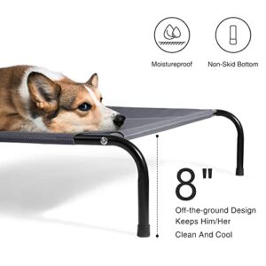 Love's cabin Outdoor Elevated Dog Bed - 49in Pet Dog Beds for Extra Large Medium Small Dogs - Portable Dog Cot for Camping or Beach, Durable Fall Frame Raised Dog Bed with Breathable Mesh