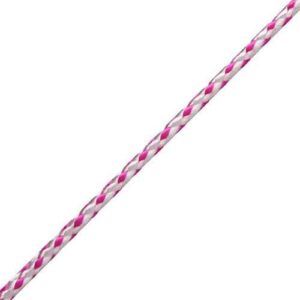 everbilt 3/16 in. x 50 ft. white/pink diamond-braid poly rope