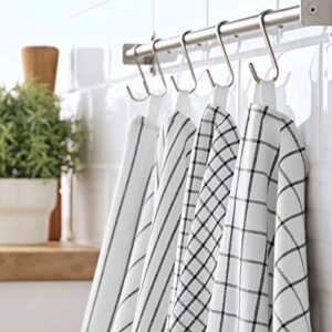 Ikea RINNIG Tea-Towel, White/Dark Gray/Patterned, 18x24 (45x60 cm)