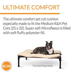 K&H Pet Products Original Pet Cot Microfleece Pad - Tan, Medium 25 X 32 Inches