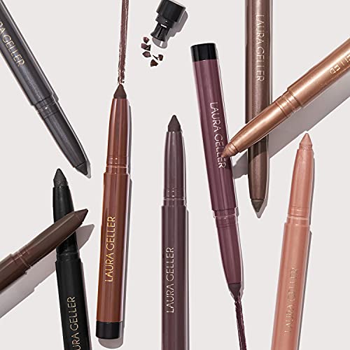 LAURA GELLER NEW YORK Kajal Longwear Kohl Eyeliner Pencil with Caffeine, Smooth & Blendable Makeup, Dark Brown