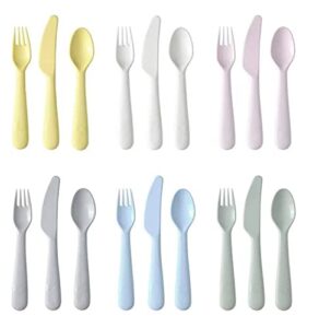 ikea kalas 18-piece cutlery set, mixed colours (1)
