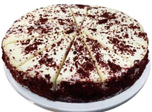 andy anand red velvet cheesecake 9″ fresh made in traditional way, amazing-delicious-decadent & greeting card, birthday valentine, christmas, mothers fathers day, anniversary gourmet food (2 lbs)